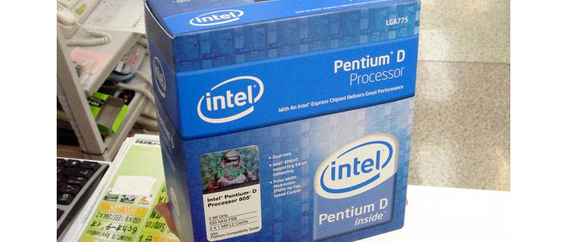 Krabice s procesorem Intel Pentium D 805