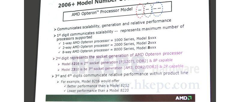 Popis číslování AMD Opteronů pro socket druhé a vyšší generace