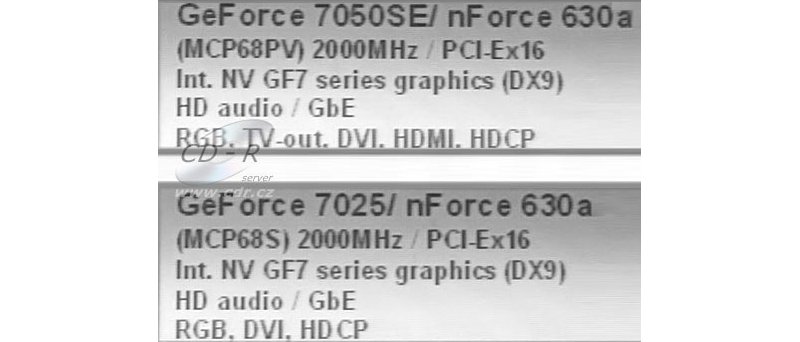 Informace o čipsetu nVidia MCP68