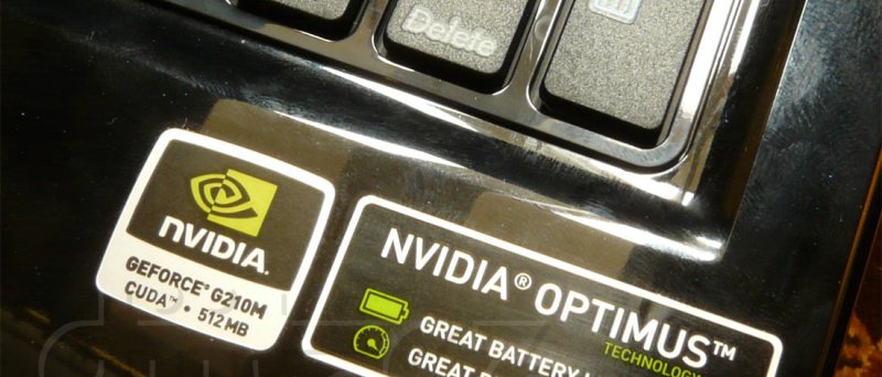 Nvidia Optimus štítek