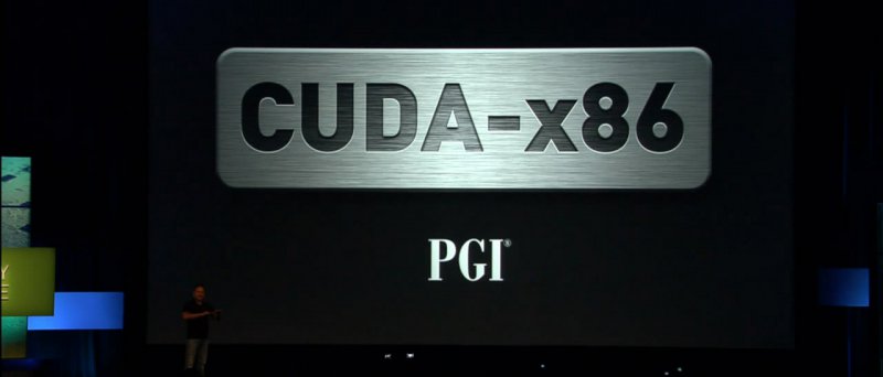 GTC 2010: PGI CUDA-x86 logo při prezentaci