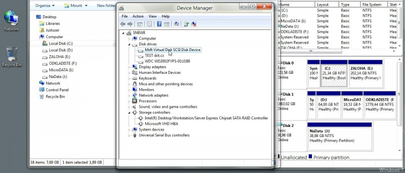„Windows 8“ - práce s virtuálními disky