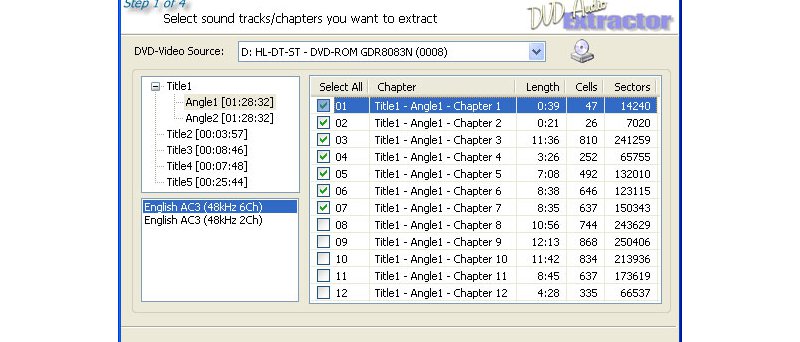 dvd audio extractor core dts