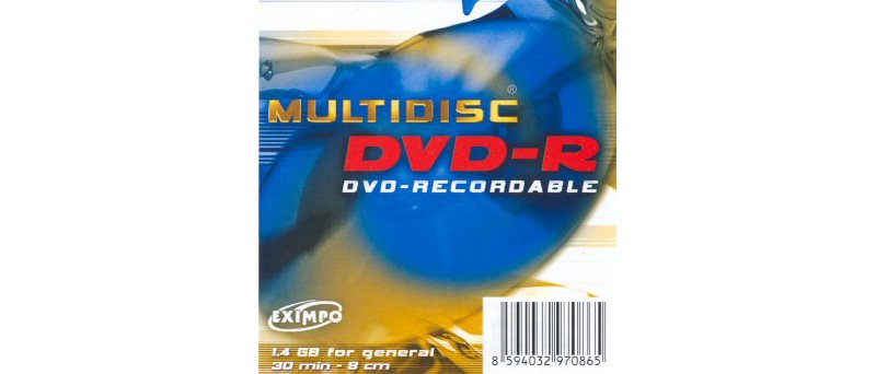 DVD-R Multidisc 1.4 GB / 30 min 8 cm - zepředu