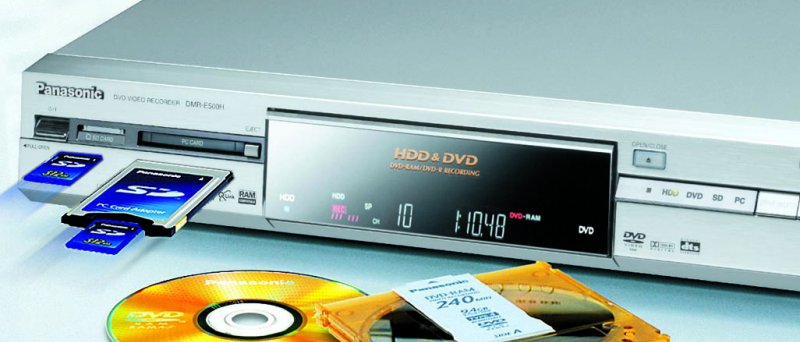 Panasonic DMR-E500H s DVD-ROM a SD kartami