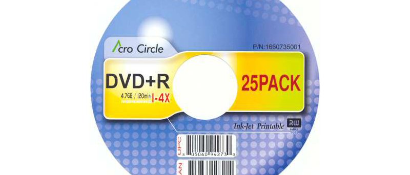 DVD+R Acro Circle Ink-Jet Printable - zepředu