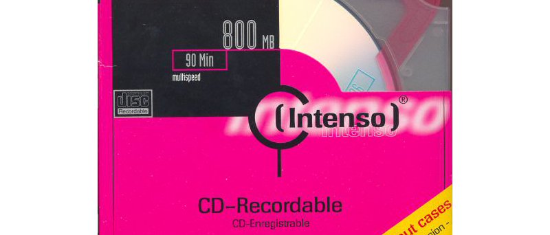 CD-R Intenso kickout multispeed 90 minut - zepředu