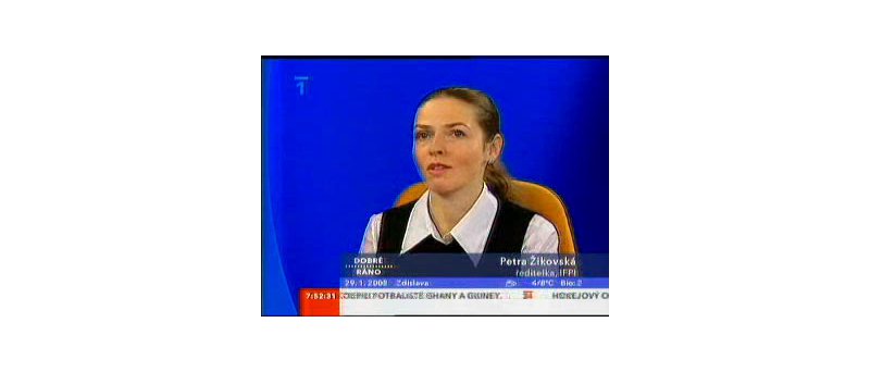 Petra Žikovská, ředitelka IFPI - Česká Televize, Dobré ráno 29.1