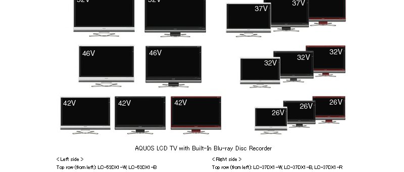 Sharp LCD TV s BD rekordérem