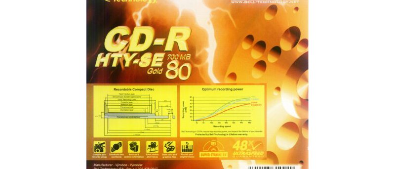 CD-R 80m 48× Bell HTY-SE Gold front