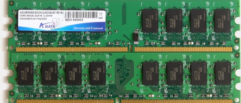 2×2 GB DDR2-800 CL5 A-Data