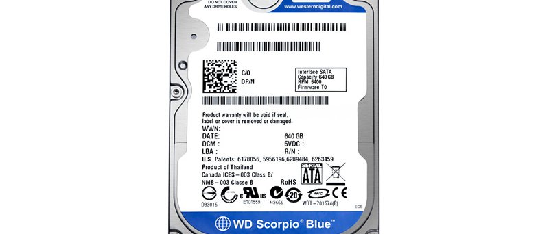 640GB Western Digital Scorpio Blue