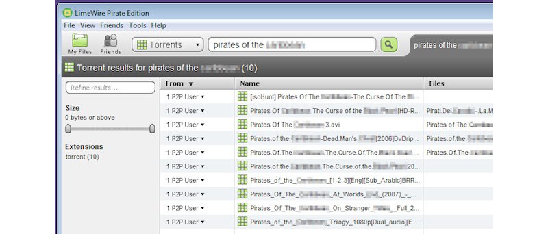 LimeWire pirate edition