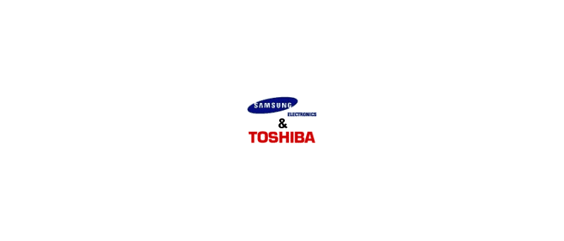 Samsung plus Toshiba logo