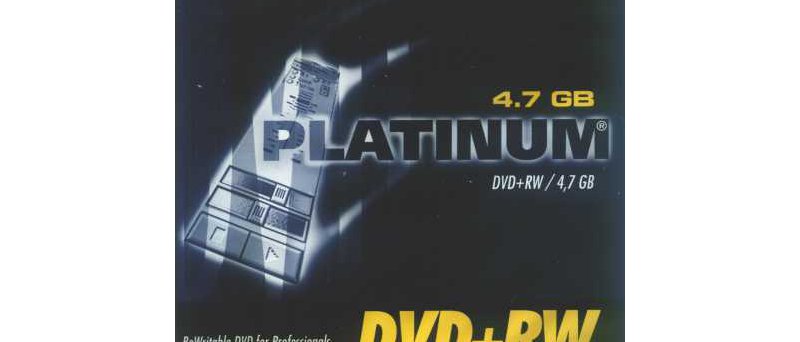 DVD+RW Platinum for Professionals MULTISPEED - zepředu