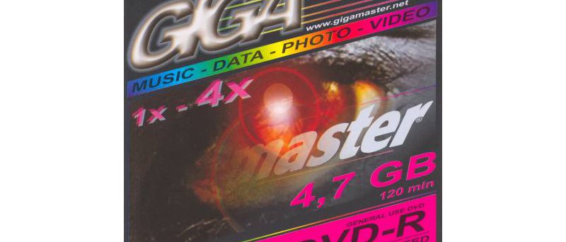 DVD-R GIGA master High Quality multispeed - zepředu