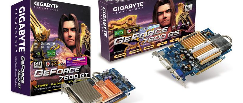 Gigabyte GeForce 7600 GS a 7600 GT