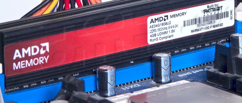AMD Memory - Entertainment Edition (DDR3-1600) - štítek