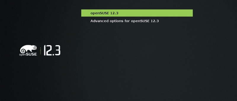 openSUSE 12.3 - grub2