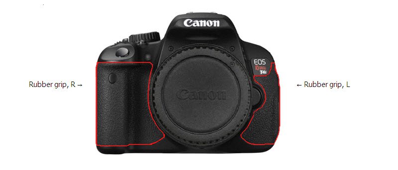 Canon 650D, postižené části