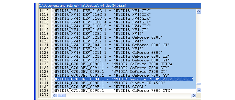 GeForce 7800SE/XT/LE/LT/ZT/Ultra v beta Forceware