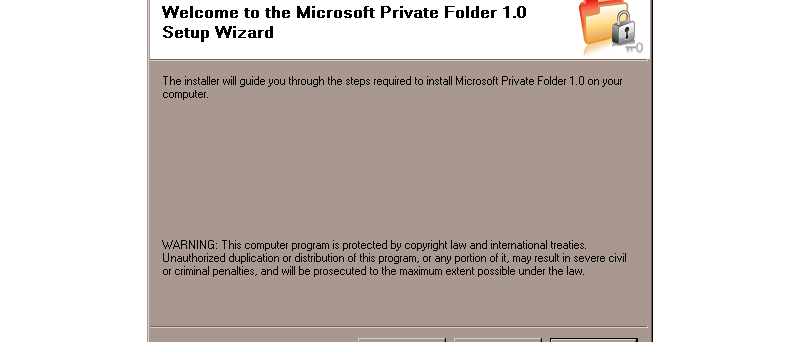 MS Private Folder 1.0