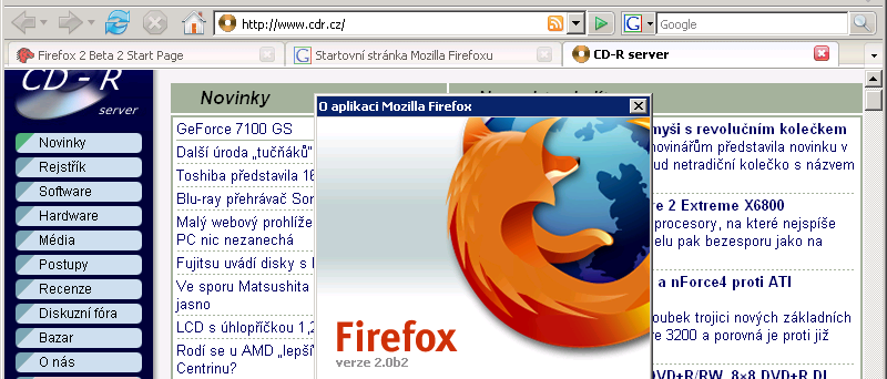 Firefox 2 Beta 2