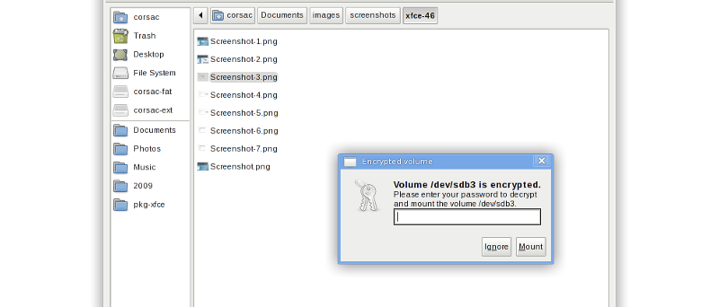 XFce 4.6.0 - thunar, šifrování