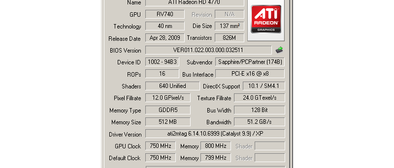 GPU-Z 0.3.5 s Radeonem HD 4770