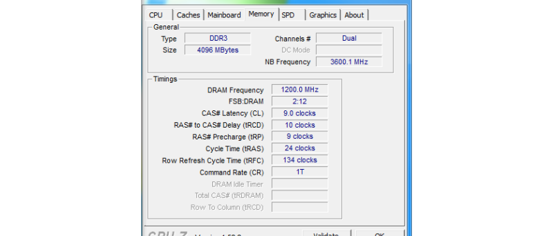 OCZ DDR3-2400 v CPU-Z