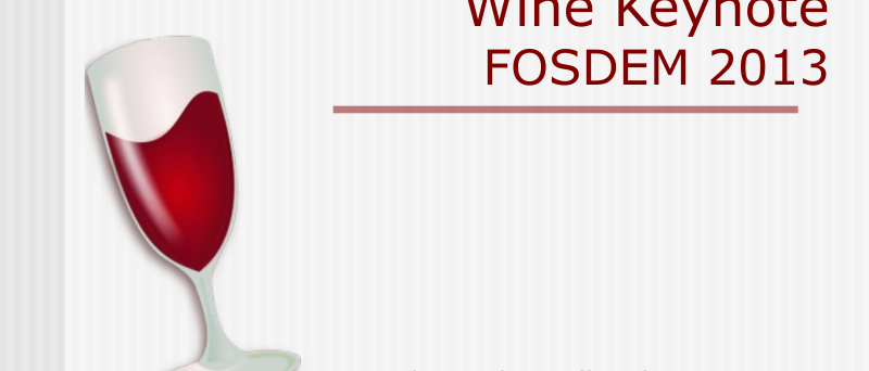 Wine at FOSDEM 2013