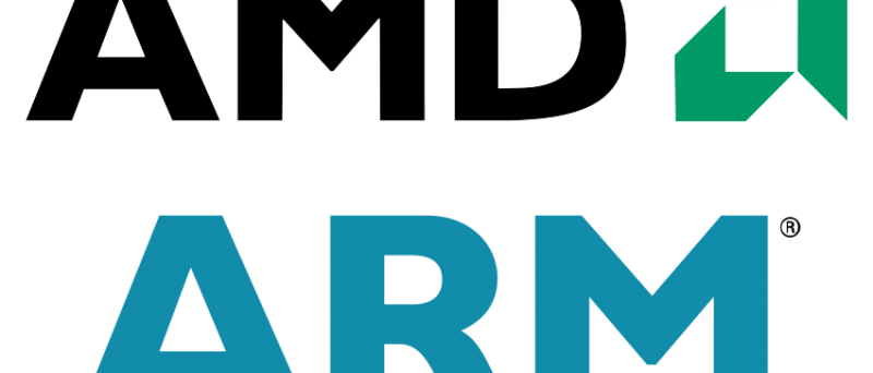 ARM logo AMD logo