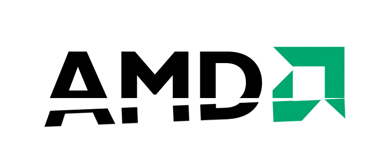AMD logo ukrojené více