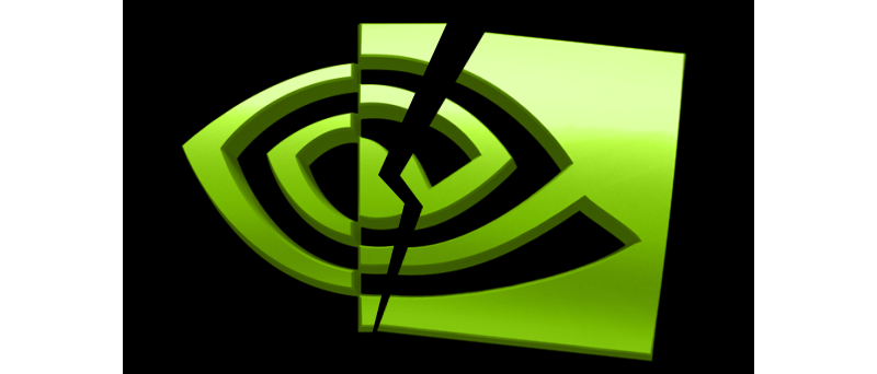 Nvidia logo rozbité