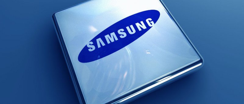 Samsung logo na čipu