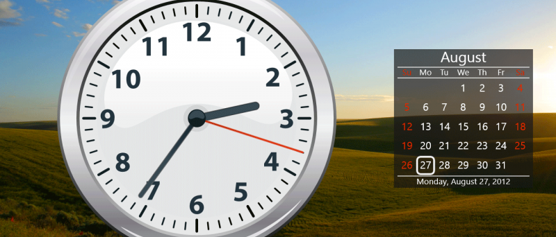 Windows 8 clock