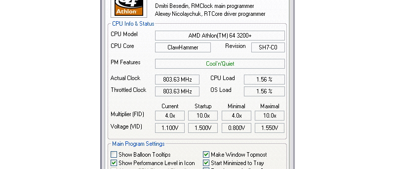 RightMark CPU Clock Utility - General