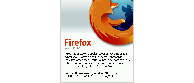 Firefox 2 Beta 1 - O aplikaci