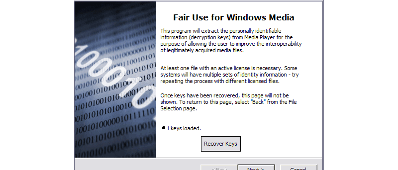 Screenshot FairUse4WM 1.2