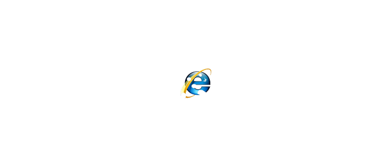 Děravý Internet Explorer 7 logo Děravý Internet Explorer 7 logo