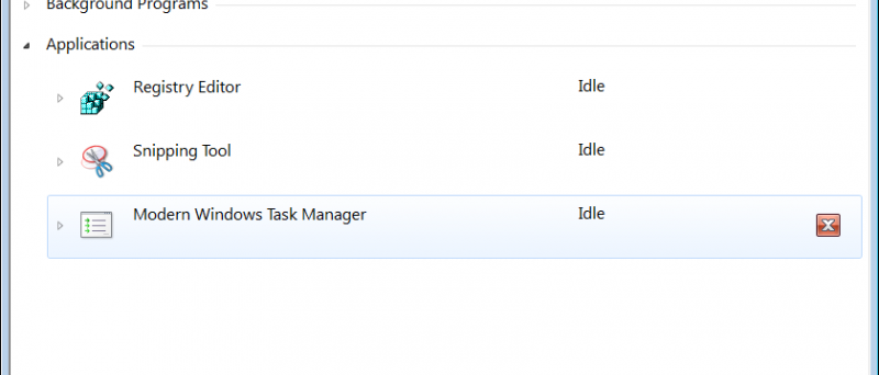 „Windows 8“ - Modern Windows Task Manager