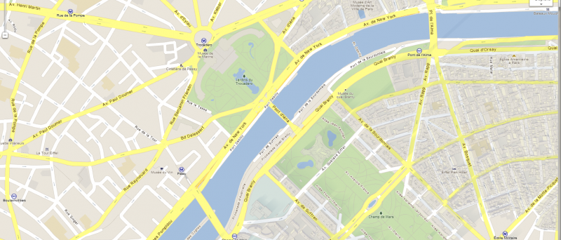 Google Maps - Paříž (Francie)