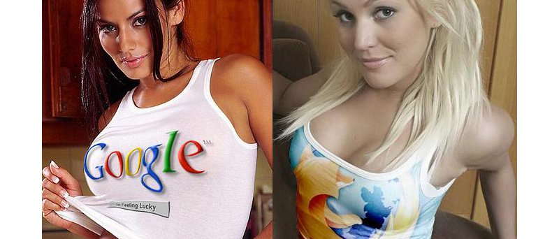Google girl vs. Firefox girl