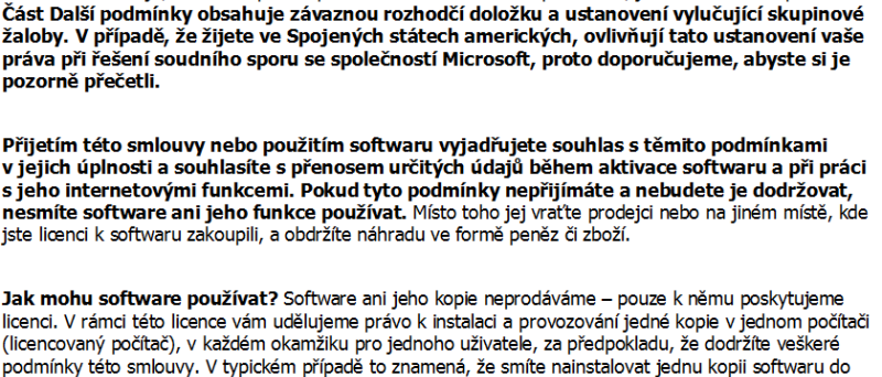 Licence Windows 8 Pro Retail (ukázka)