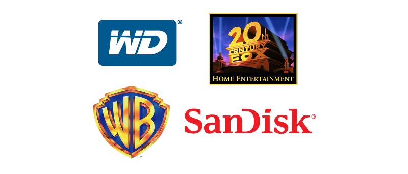 WD, WB, 20th Century Fox, SanDisk