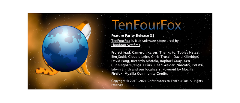 tenfourfox runs with version of os x on imac 5g