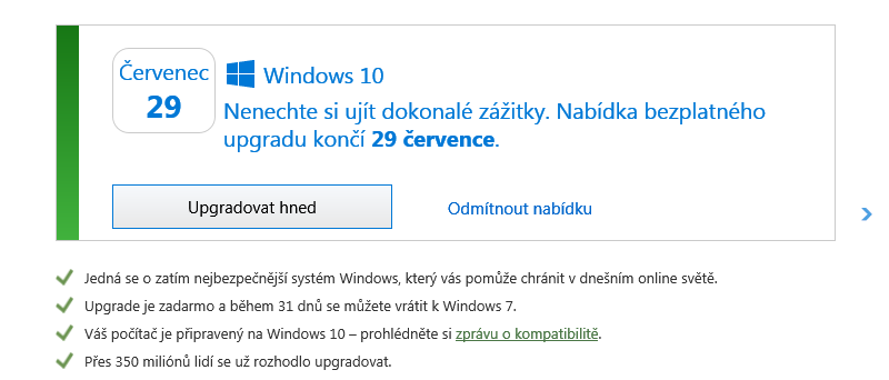 Windows 10 Odmitnout Nabidku