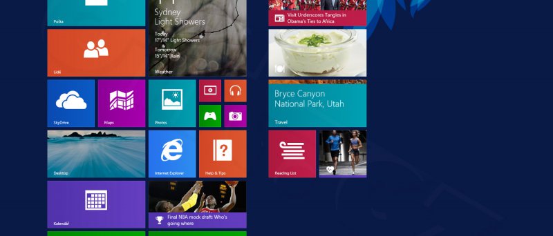 Windows 8.1 - obrazovka Start