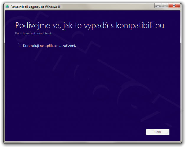 Zjišťování kompatibility - Pomocník při upgradu na Windows 8