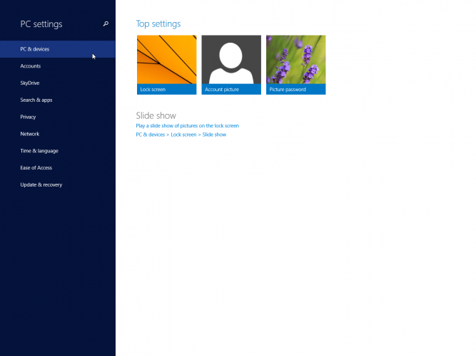 Windows 8.1 Preview - nastavení - Obrázek 1